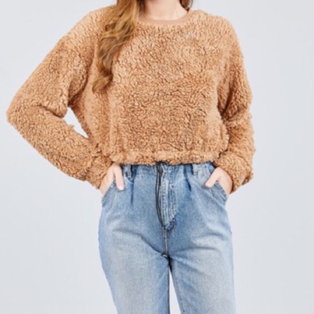 Pull Over Sweater Faux Fur - Picture 3 of 3